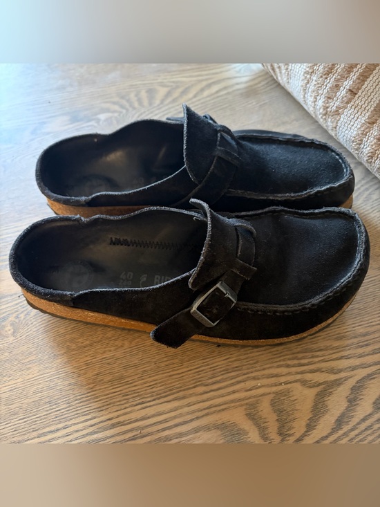 Birkenstock Shoes - Birkenstock Buckley Suede Loafer Black size 40